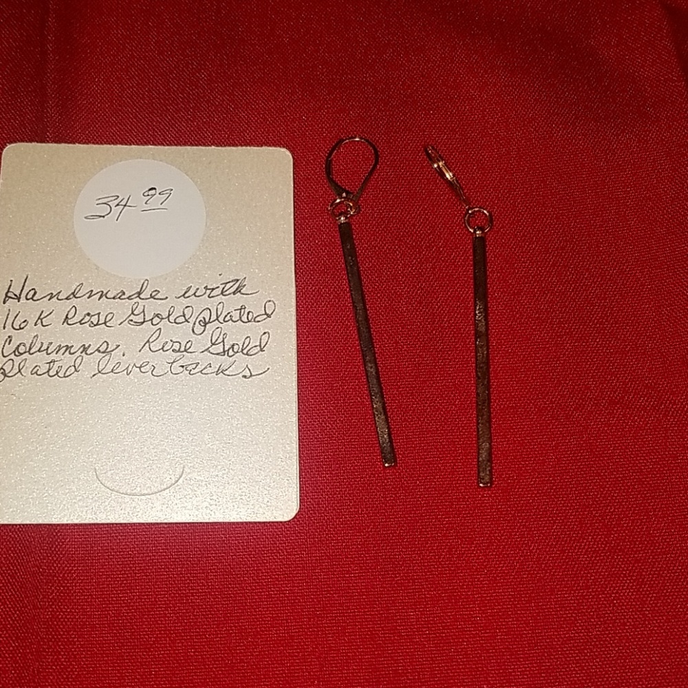 Rose Gold drop earrings